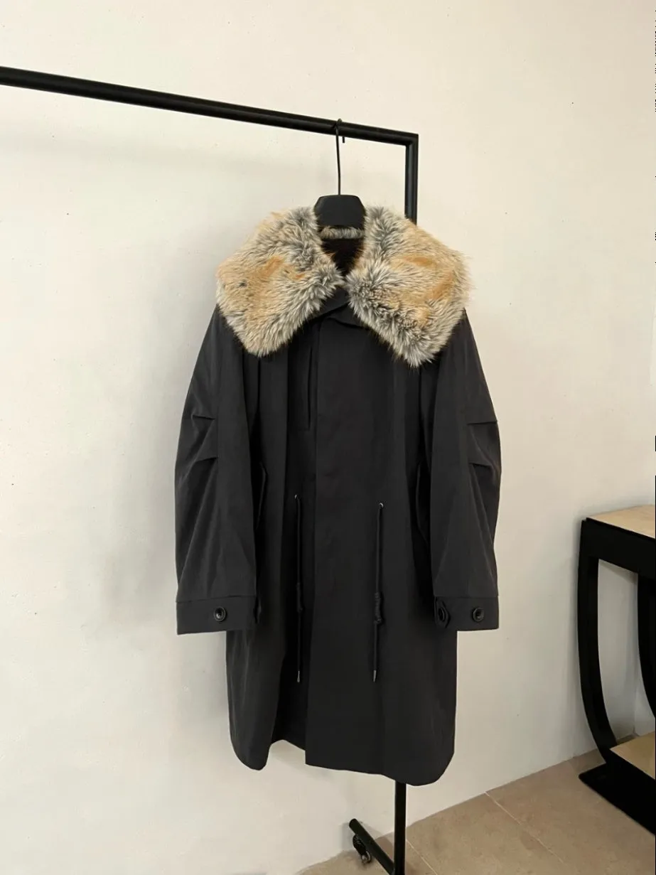 Detachable Fur Collar Parka