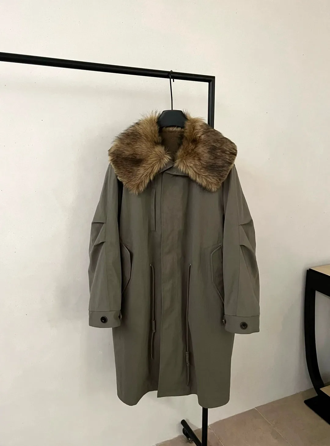 Detachable Fur Collar Parka