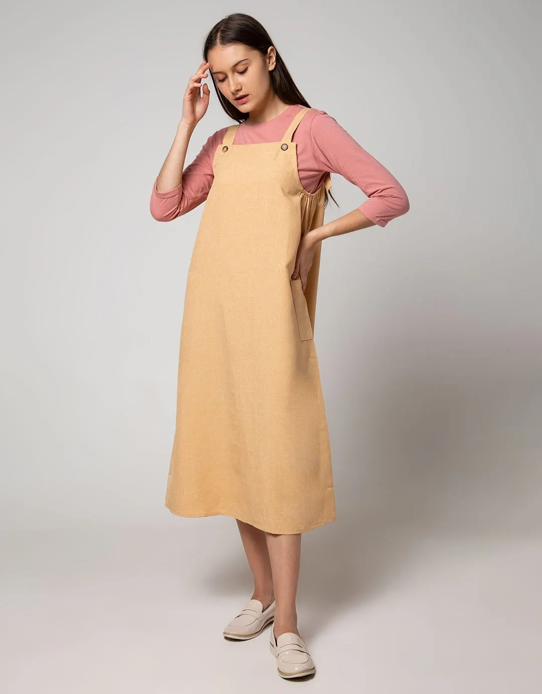 Details Overall Maxi Skirt Dress