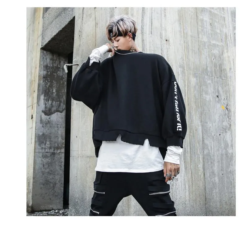 Distressed Oversized Box Sweater