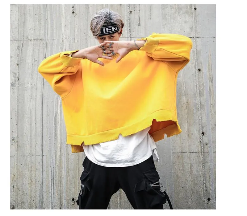 Distressed Oversized Box Sweater