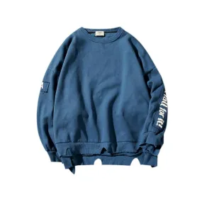 Distressed Oversized Box Sweater