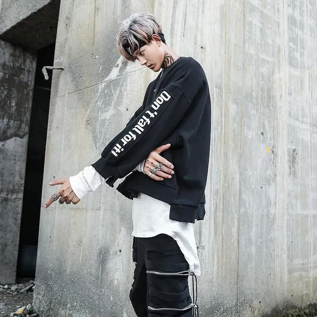 Distressed Oversized Box Sweater