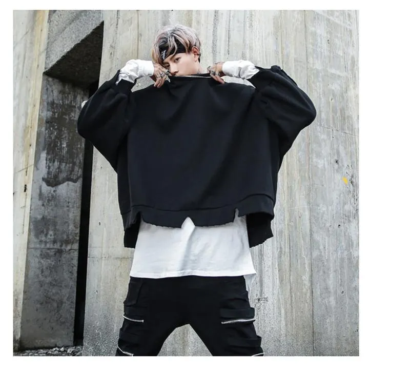 Distressed Oversized Box Sweater