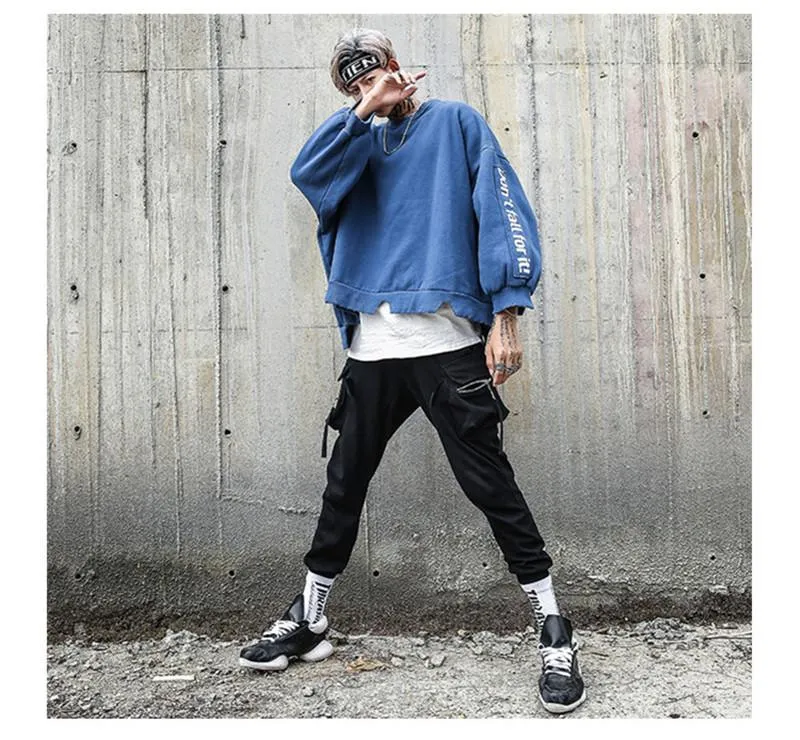 Distressed Oversized Box Sweater