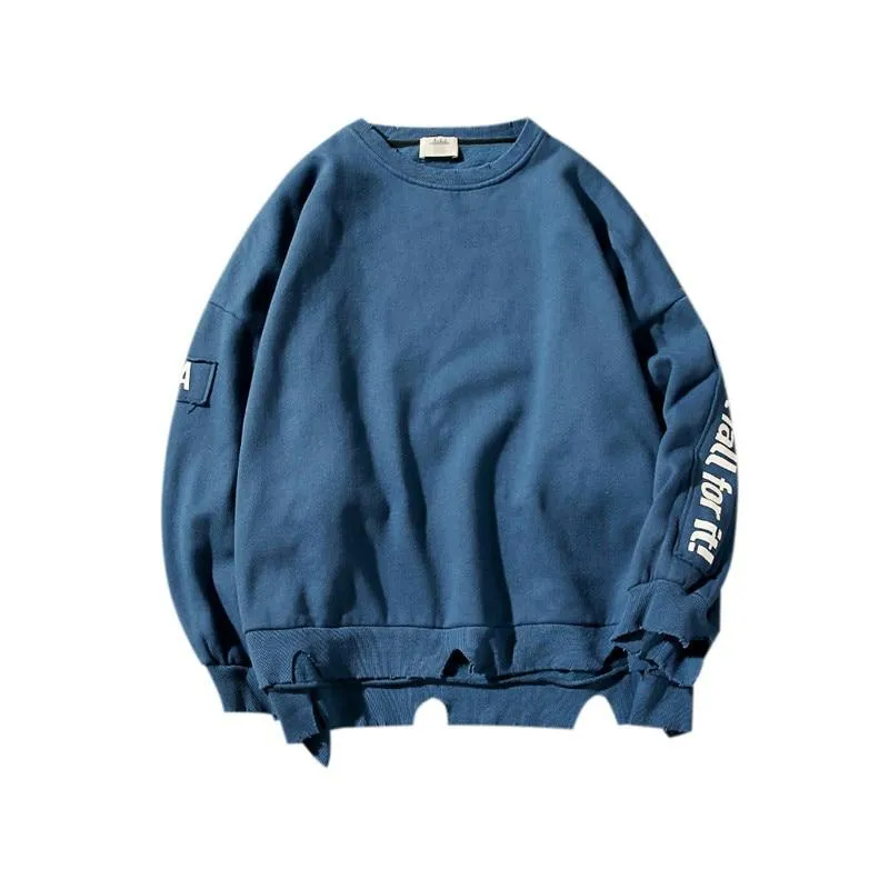Distressed Oversized Box Sweater