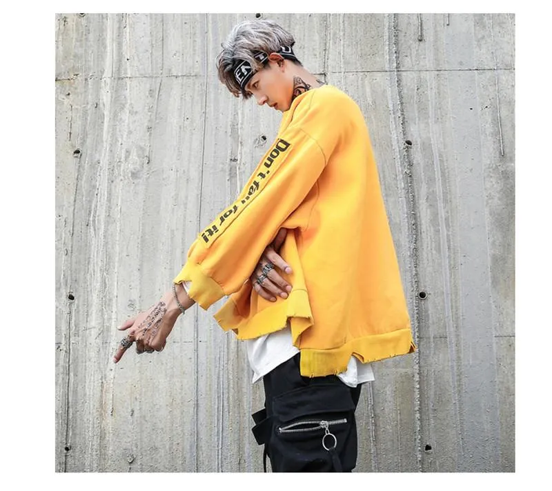 Distressed Oversized Box Sweater