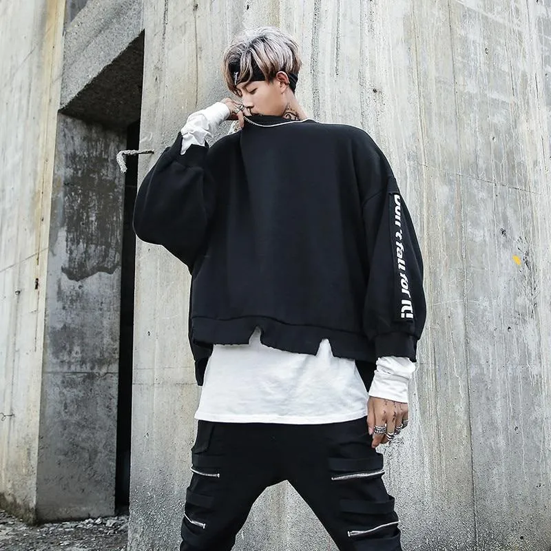 Distressed Oversized Box Sweater