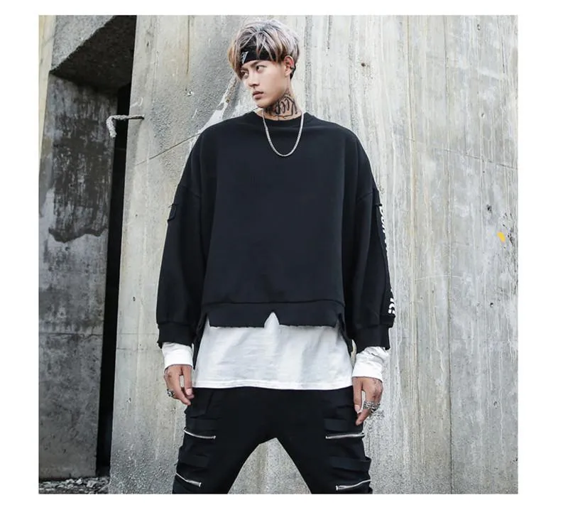 Distressed Oversized Box Sweater