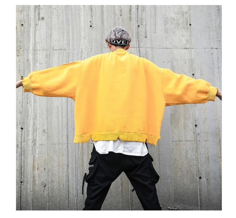 Distressed Oversized Box Sweater