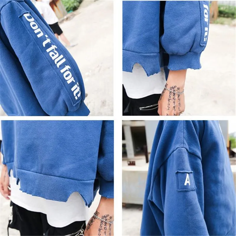 Distressed Oversized Box Sweater