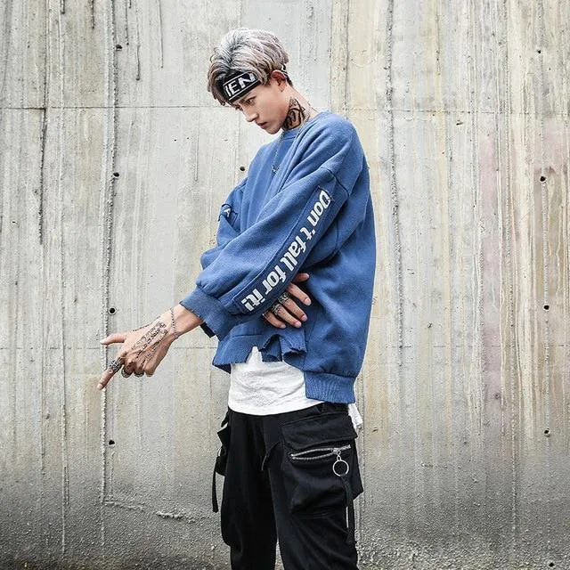 Distressed Oversized Box Sweater