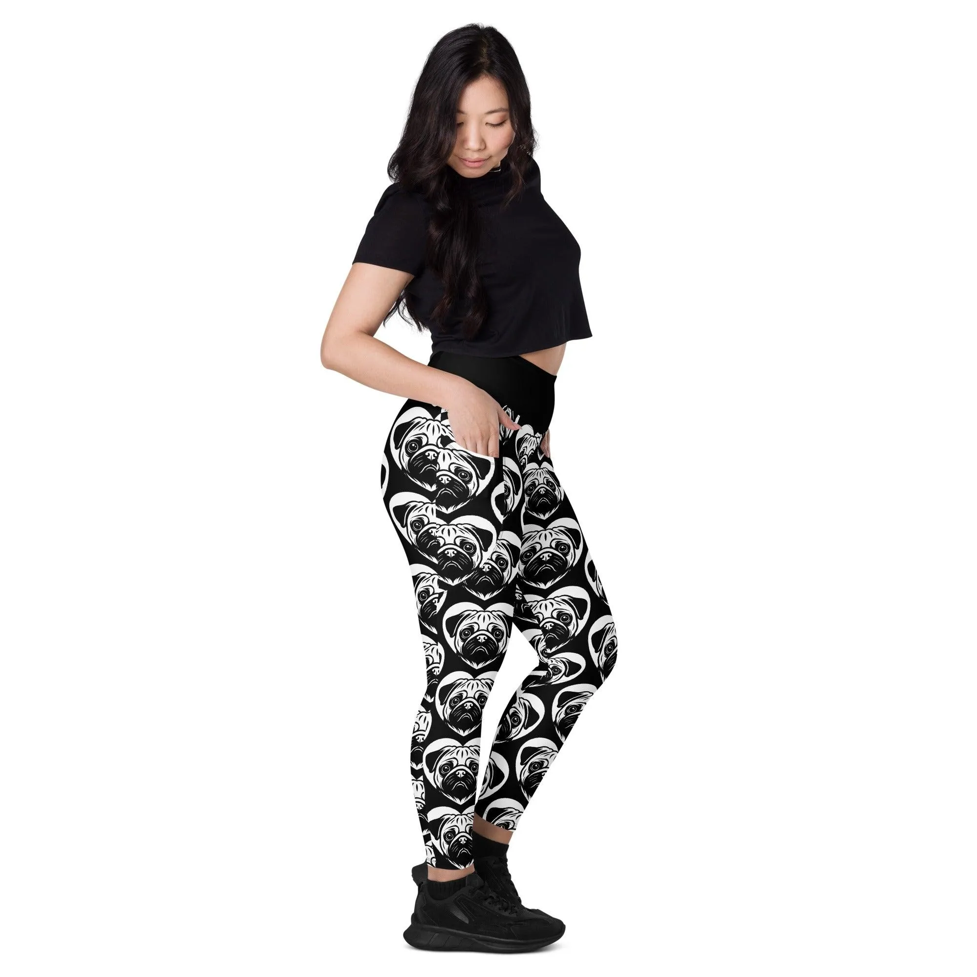 DOG BREED LEGGINGS with pockets - PUG - HERTTAHOUND
