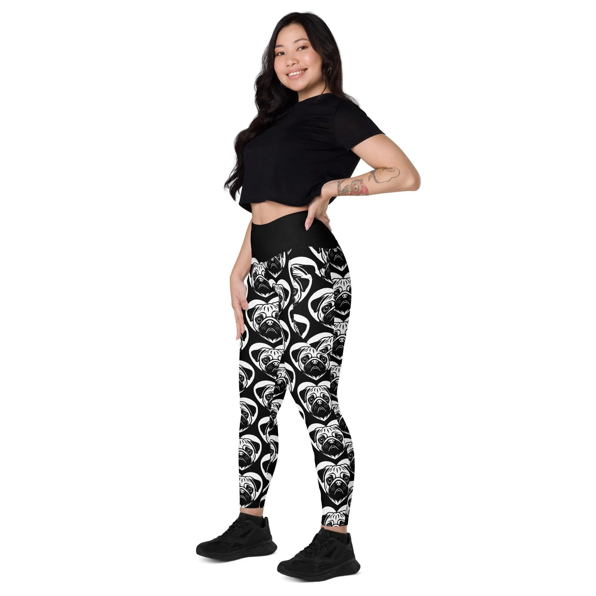 DOG BREED LEGGINGS with pockets - PUG - HERTTAHOUND