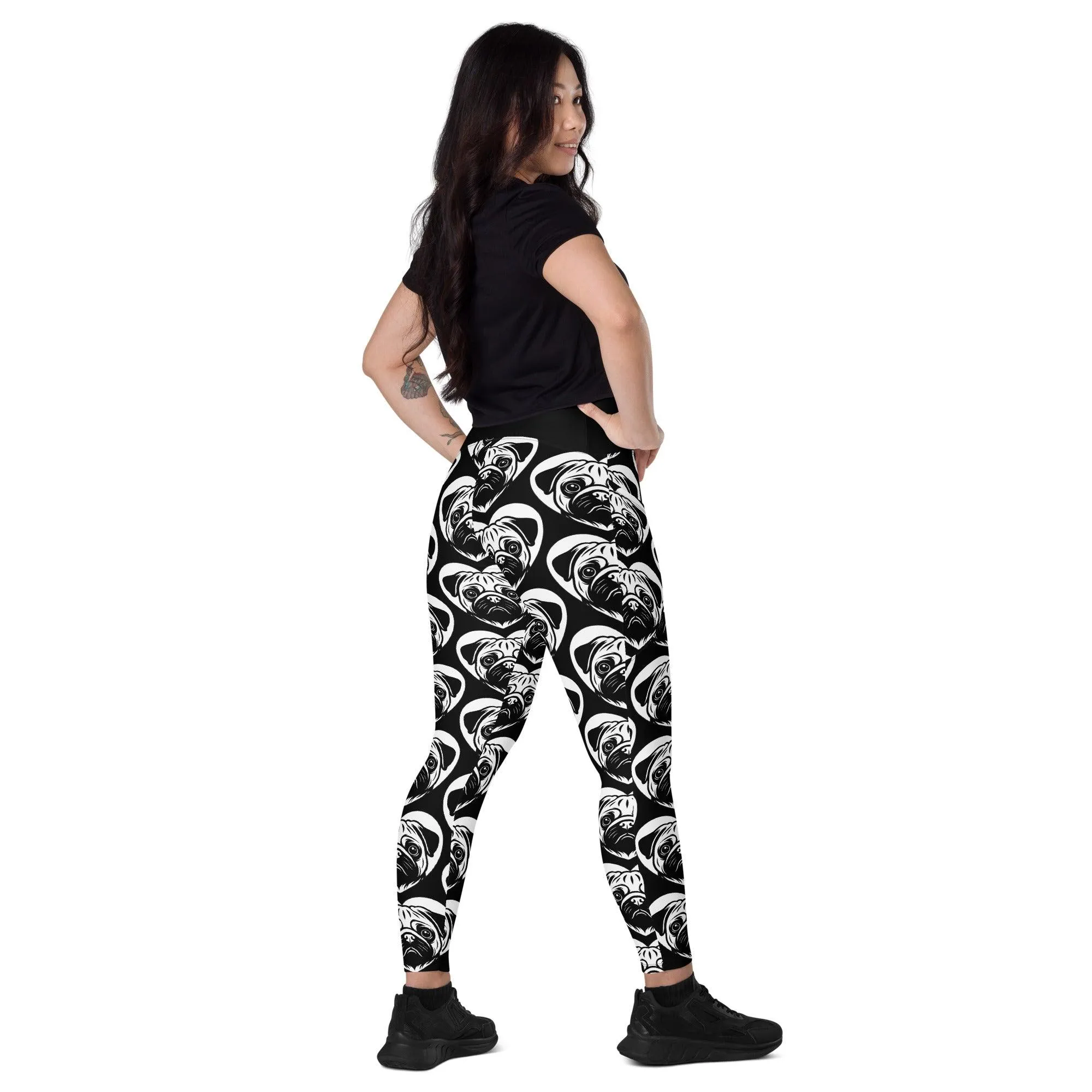 DOG BREED LEGGINGS with pockets - PUG - HERTTAHOUND