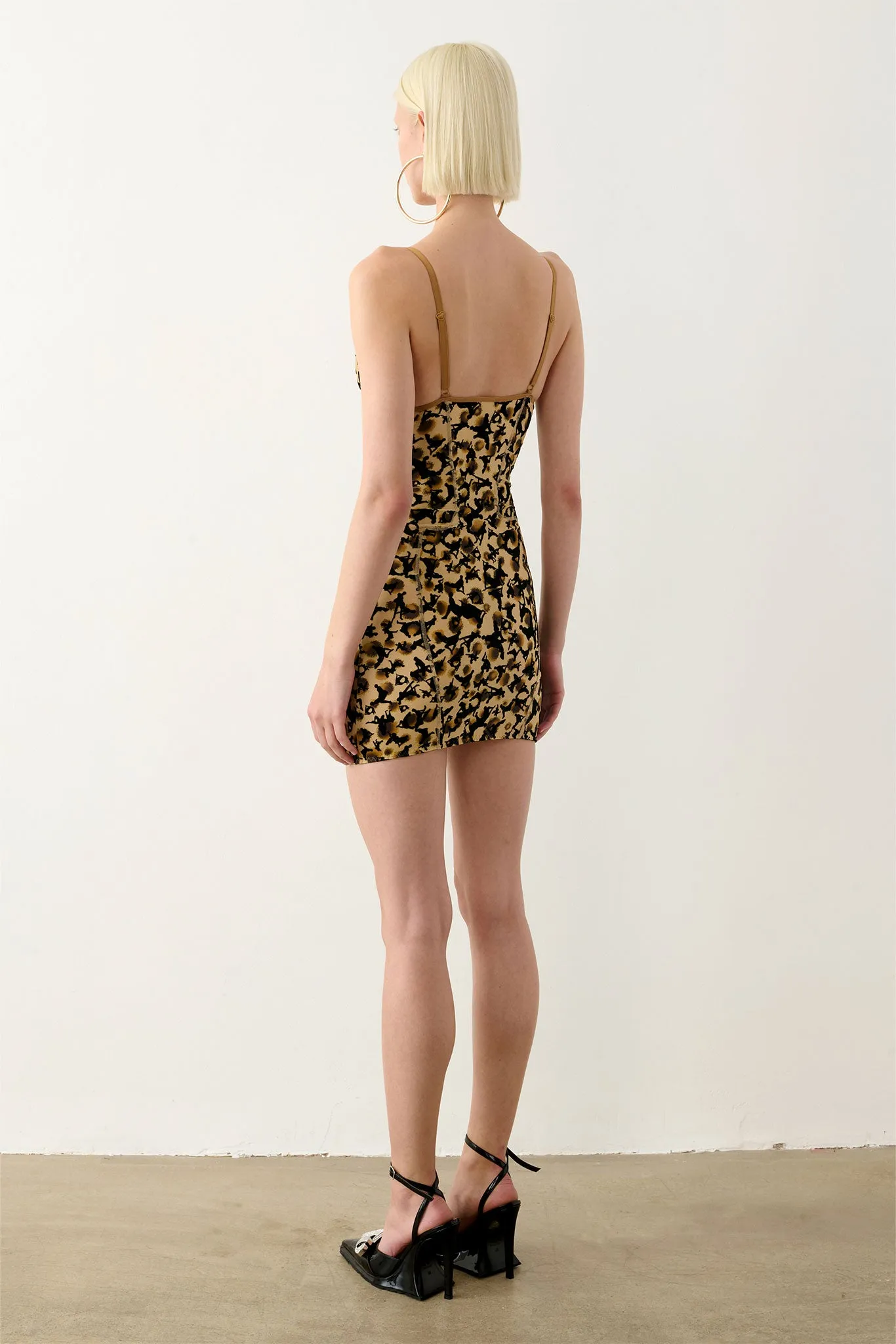 Doll Dress Beige Leopard Print