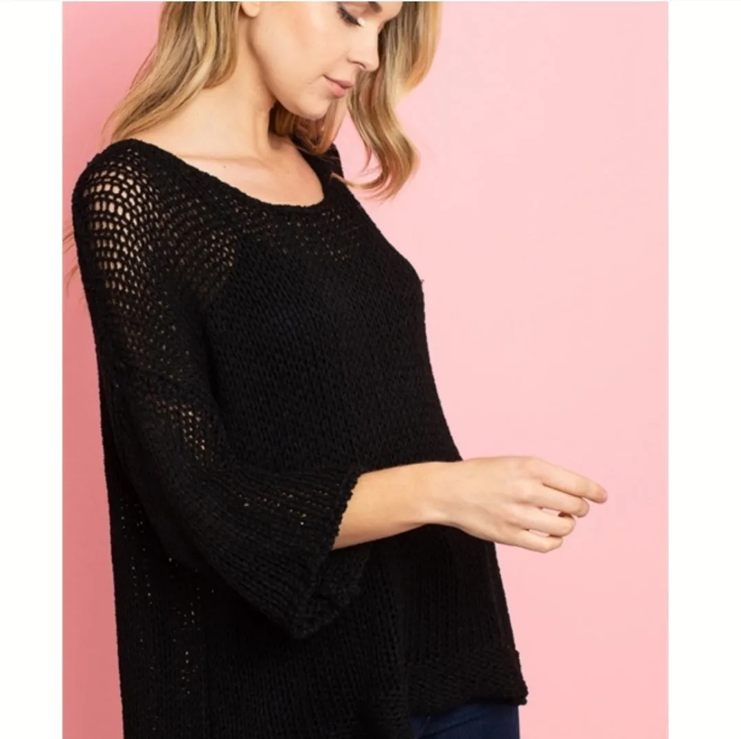 Draped Sweater Top