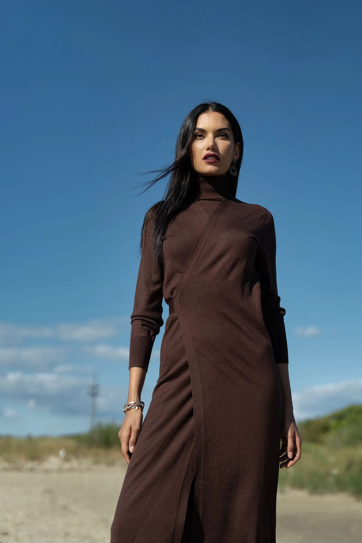 Ellie Makir Wrap Dress Set