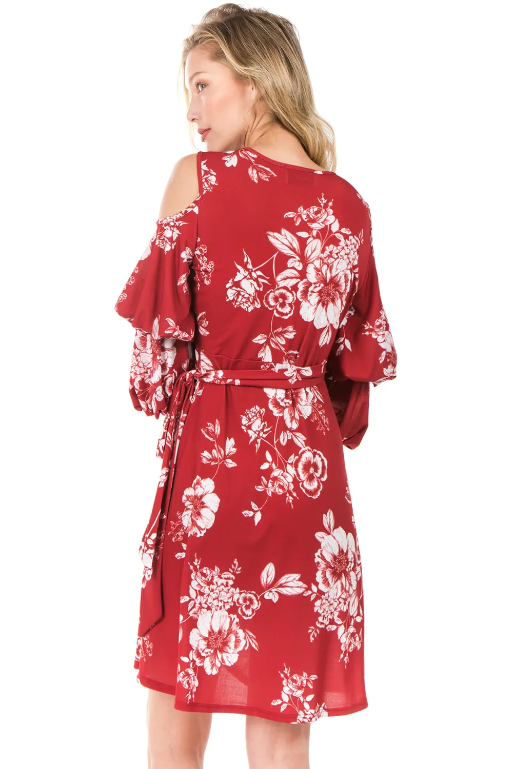 ELOIDE WRAP DRESS (Red)- VD2227