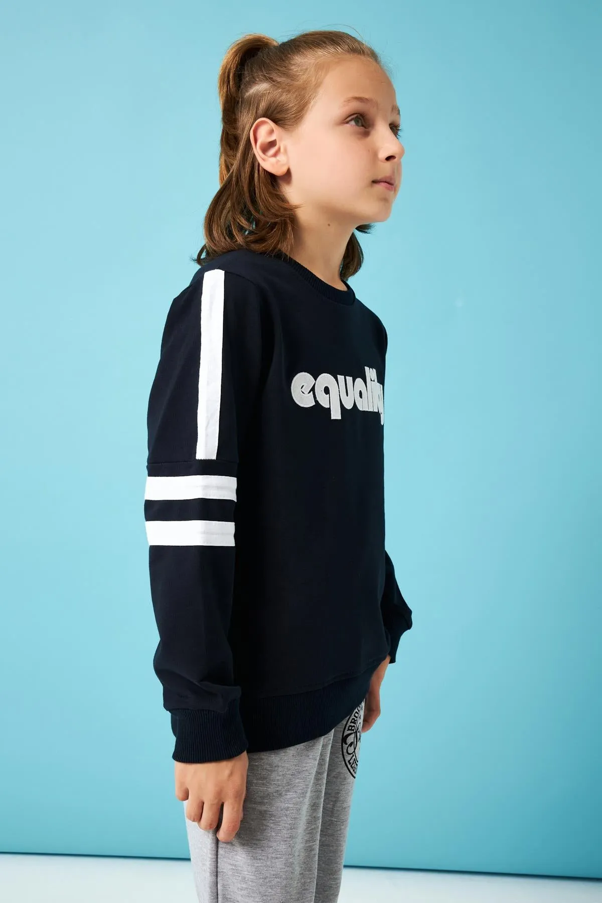 equality nakiş detayli erkek çocuk sweatshirt