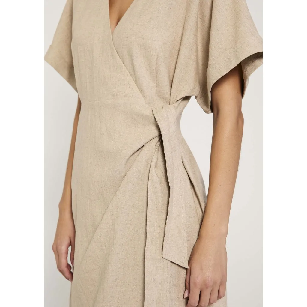 Esi Wrap Dress - Beige