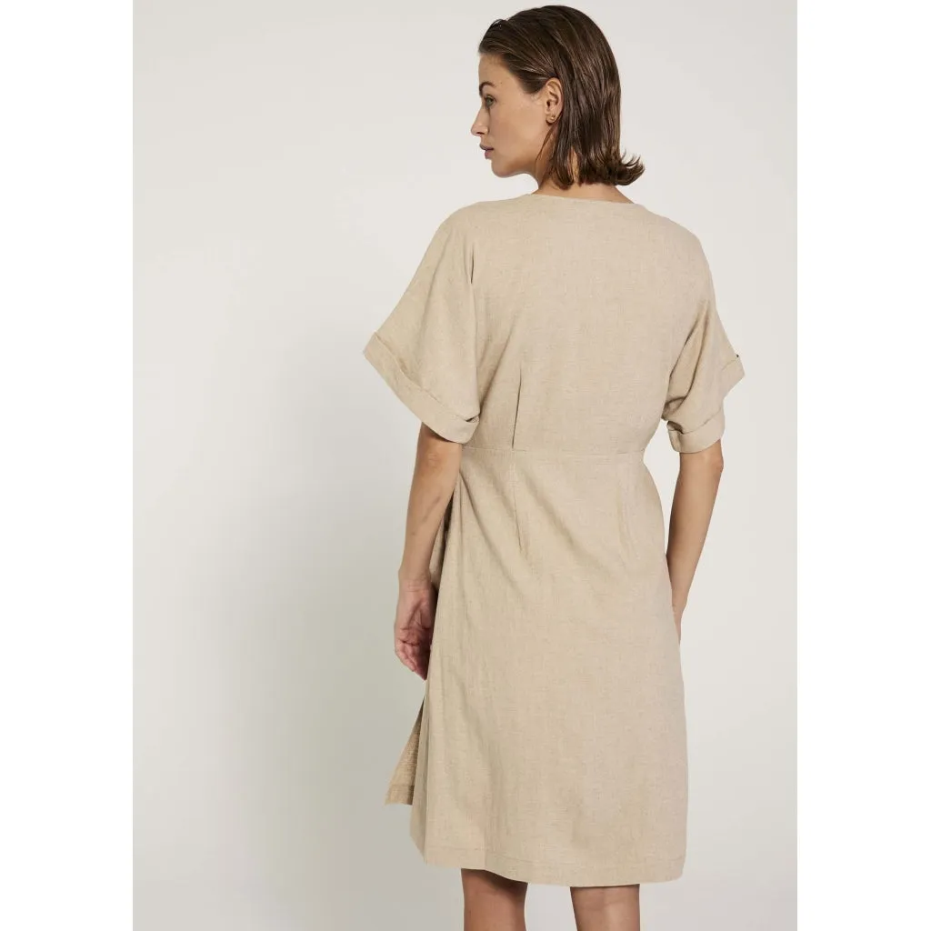 Esi Wrap Dress - Beige