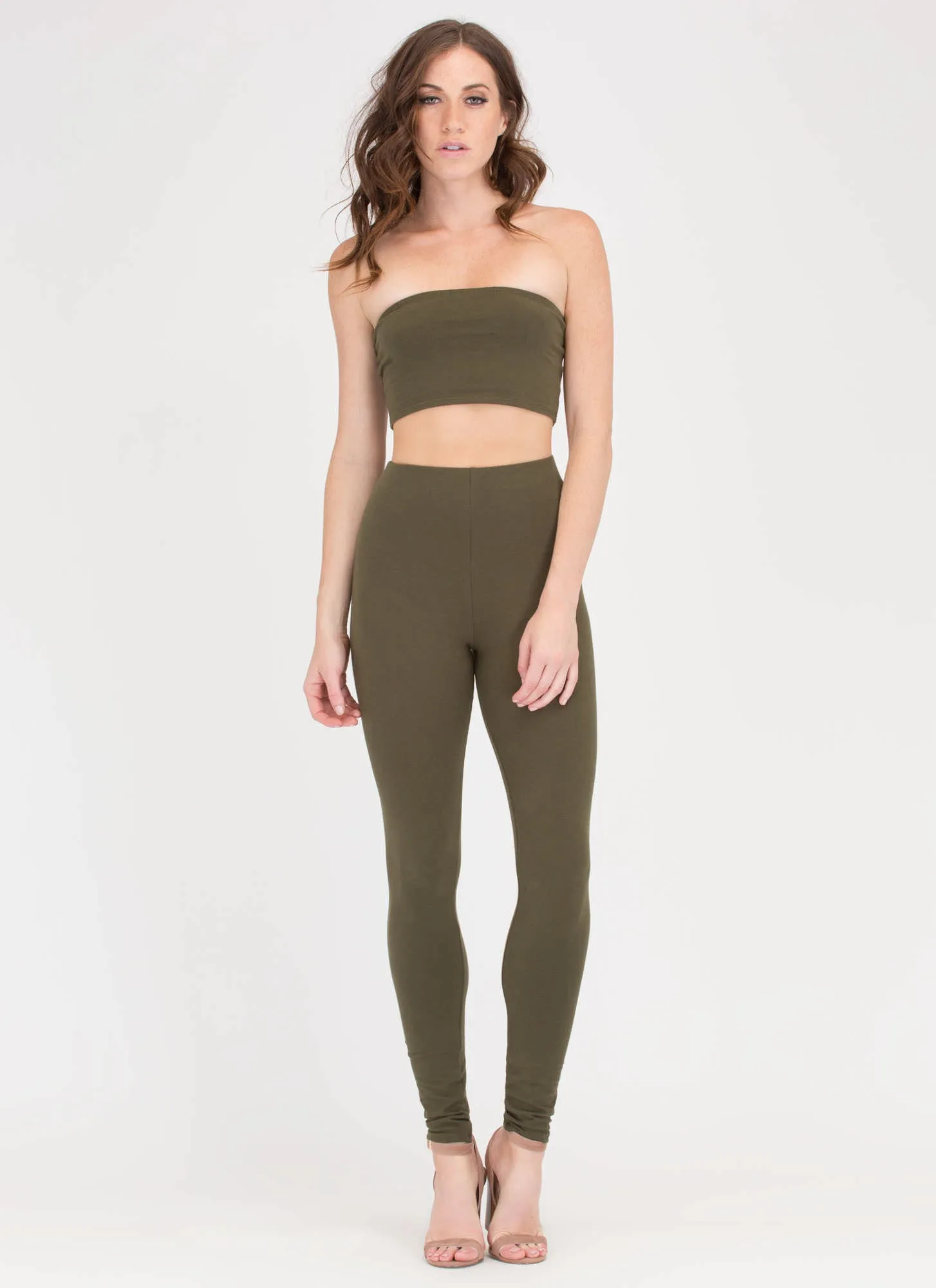 Fashion Duo Bandeau Top 'N Leggings Set