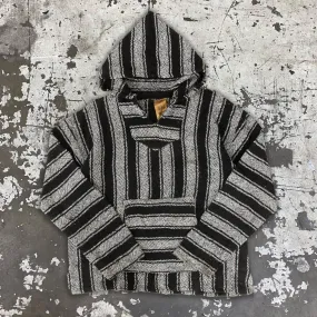Fashion retro striped casual loose hoodie