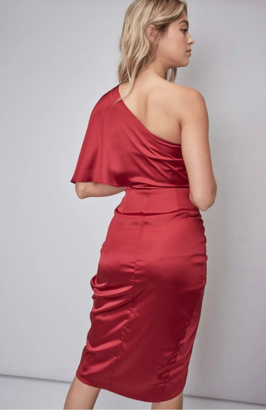 Flame Wrap Midi Dress