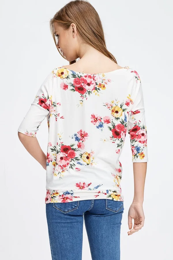 Floral Knit Top