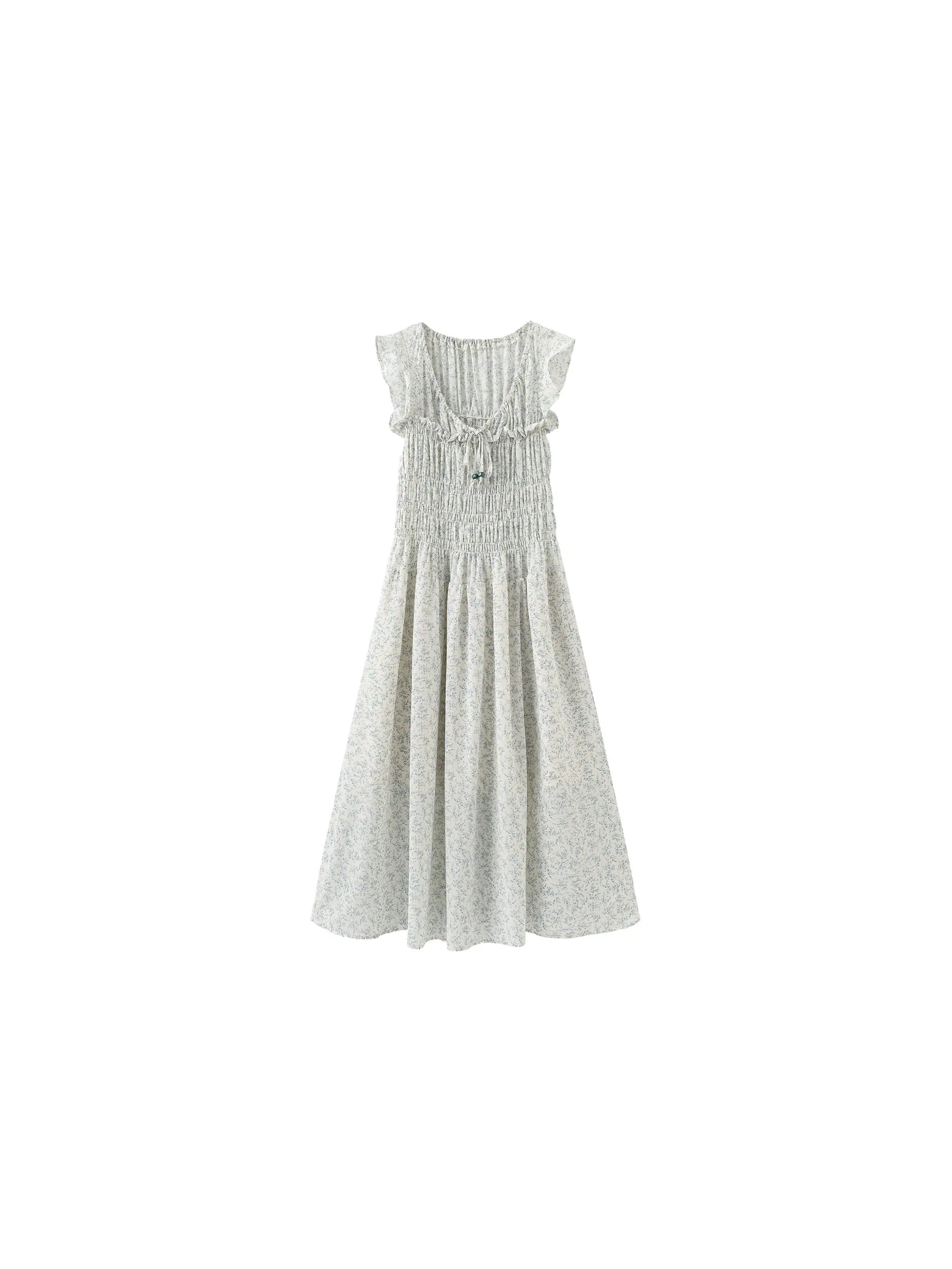 Floral Tie Sleeveless Dress