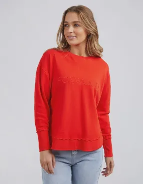 Foxwood Simplified Crew - Bright Red