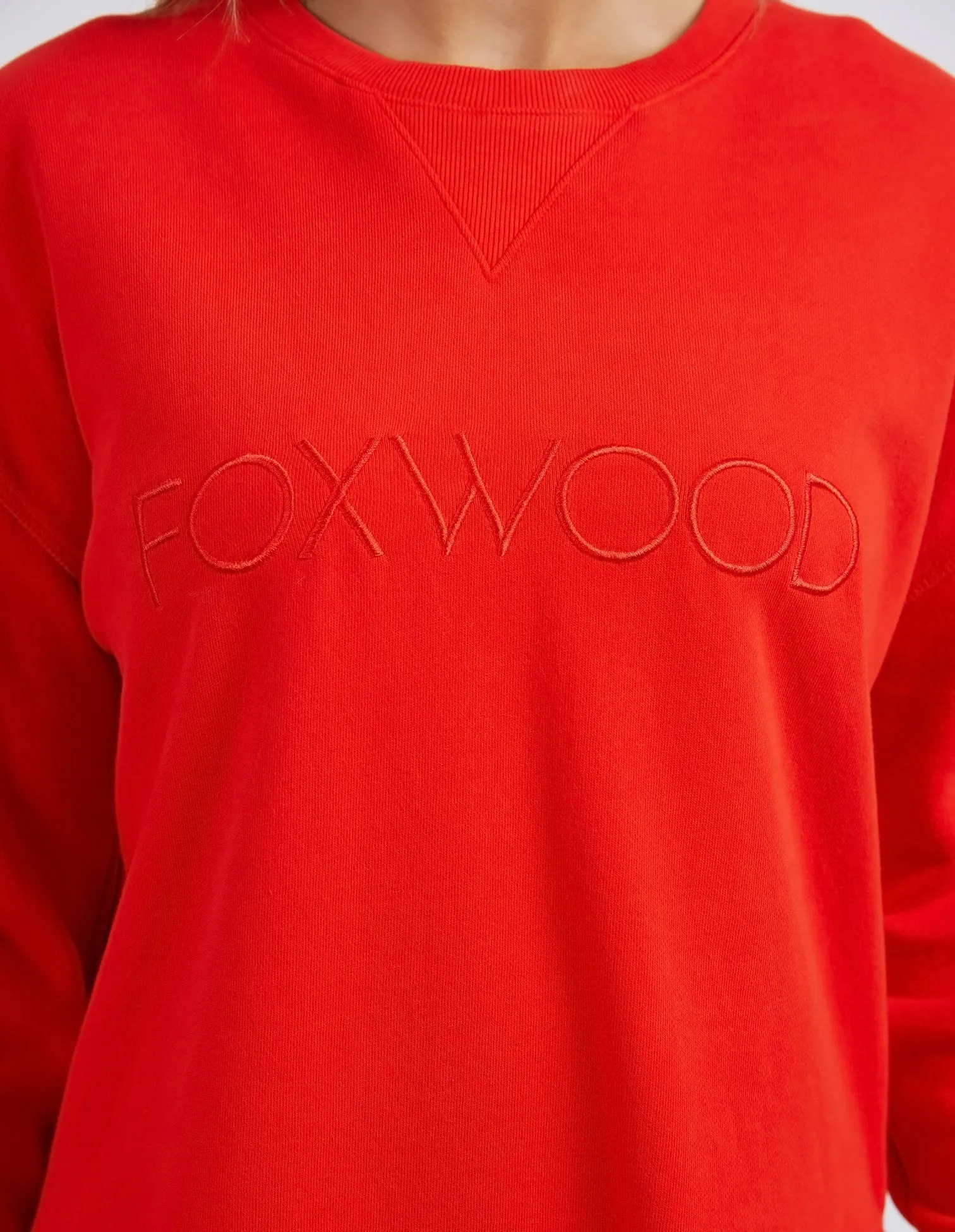 Foxwood Simplified Crew - Bright Red
