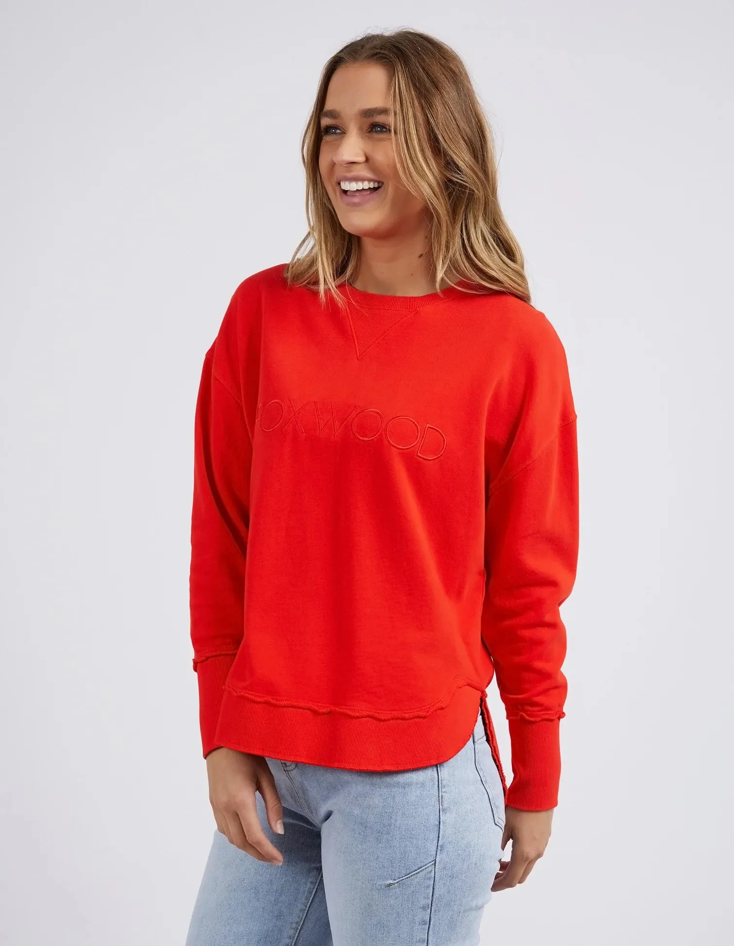 Foxwood Simplified Crew - Bright Red