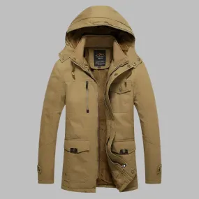 FrostGuard Parka | Warme wasserdichte Winterjacke für Herren mit Fellkragen und Fleece-Futter