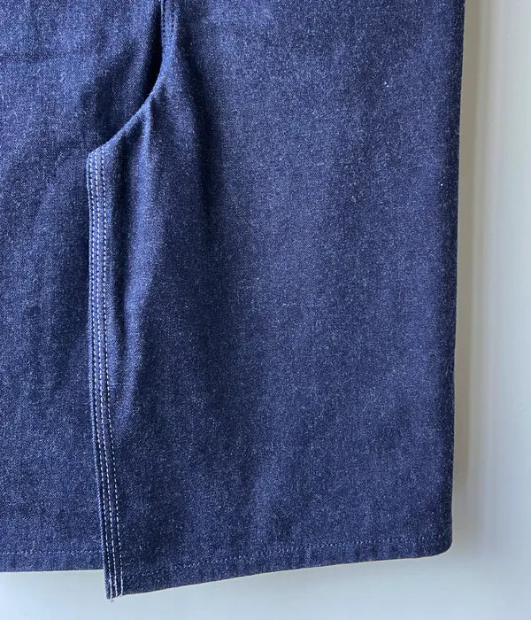 FUMIKA_UCHIDA/DENIM OVERALL APRON MIDI DRESS(RIGID INDIGO)