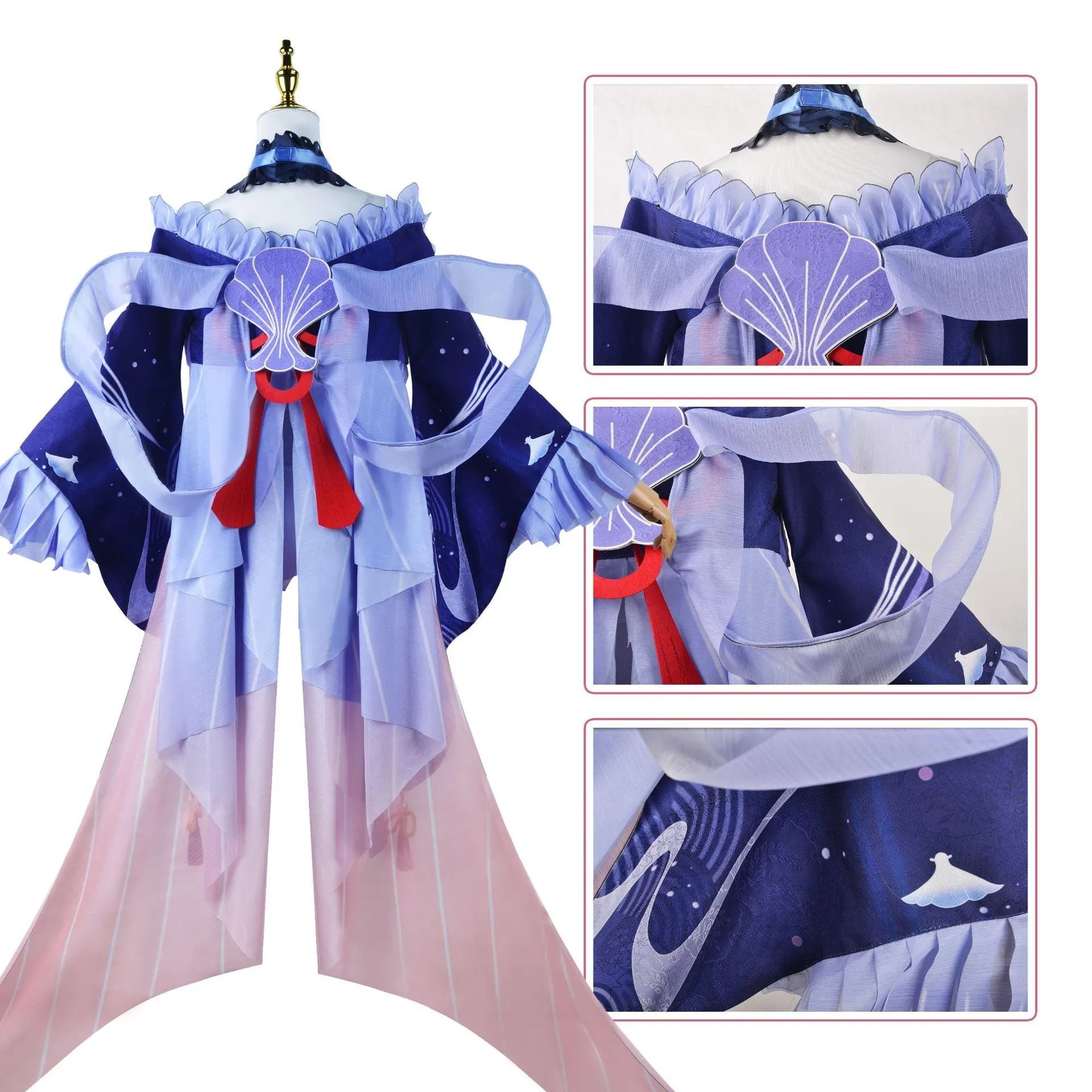 Game Genshin Impact Sangonomiya Kokomi Cosplay Costume