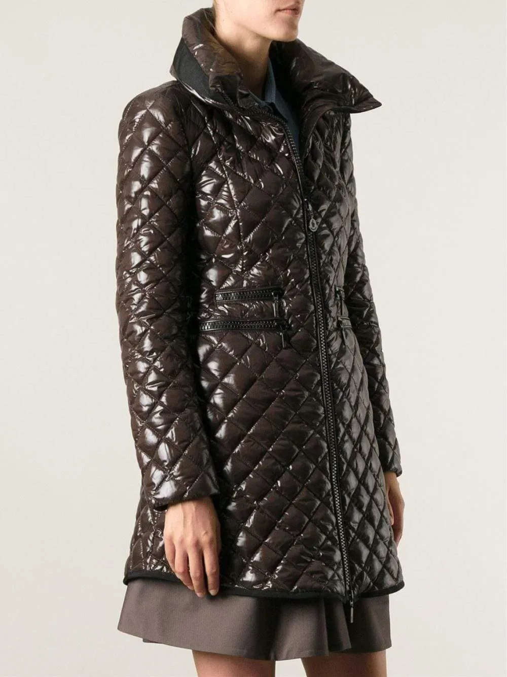 Grandval Fitted Zip Front Short Coat