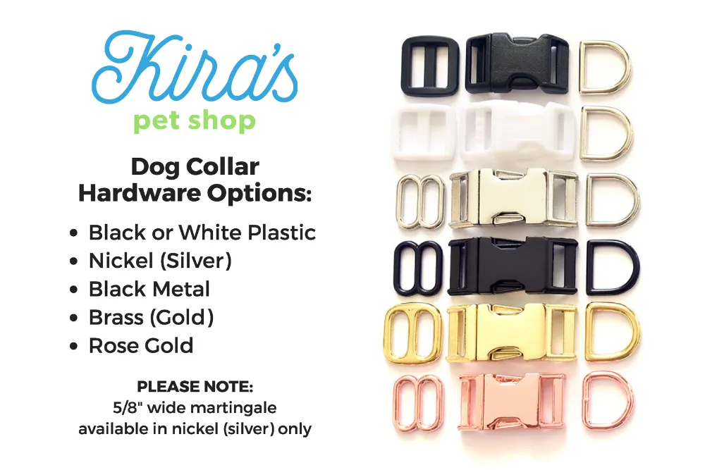 Green & Gold Marble Dog Collar