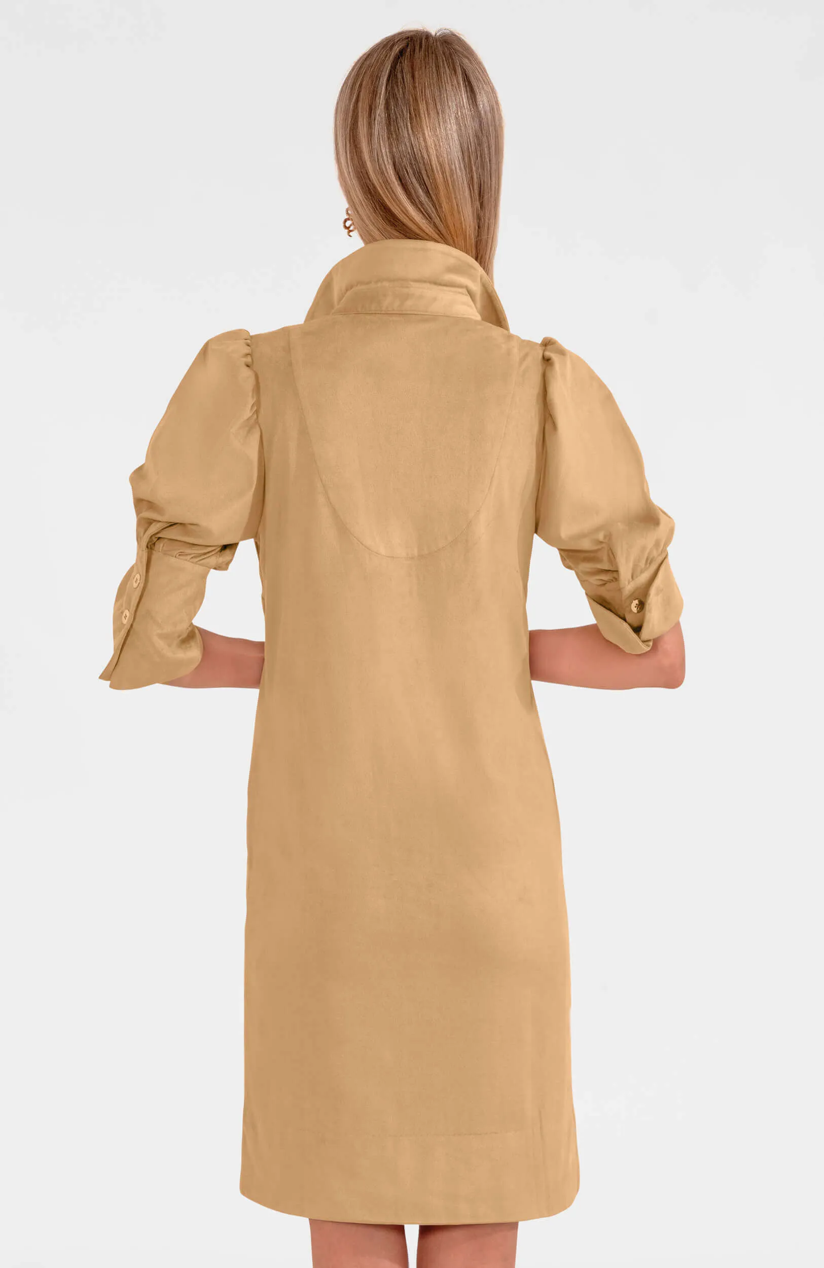 Gretchen Scott Swagger Dress - Ultra Suede - Khaki