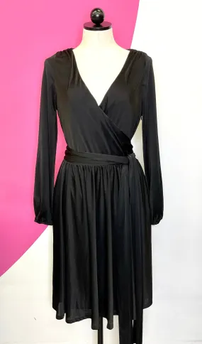 HALSTON HERITAGE NEW WRAP DRESS - L
