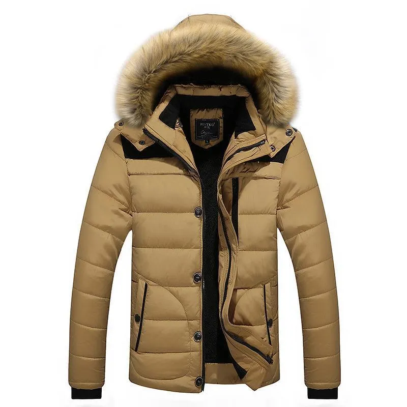 Hanrae Down Coat Outdoor Warm Winter Thick Faux Fur Outwear