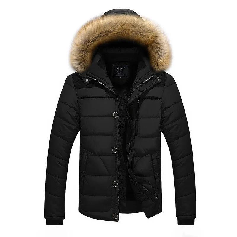 Hanrae Down Coat Outdoor Warm Winter Thick Faux Fur Outwear