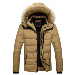 Hanrae Down Coat Outdoor Warm Winter Thick Faux Fur Outwear