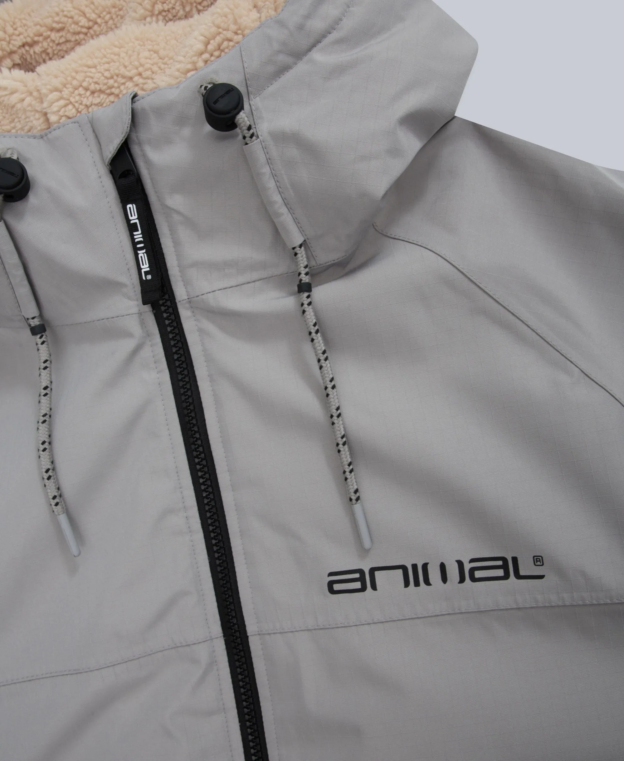 Hazey Womens Waterproof Beach Parka - Light Beige