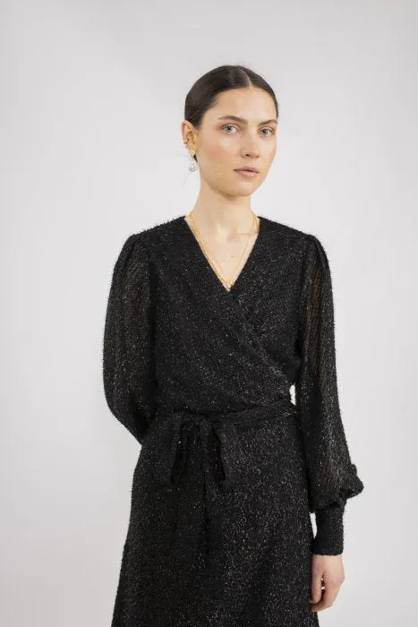 Helene Wrap Dress - Black