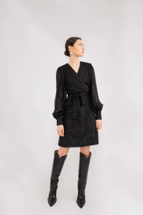 Helene Wrap Dress - Black