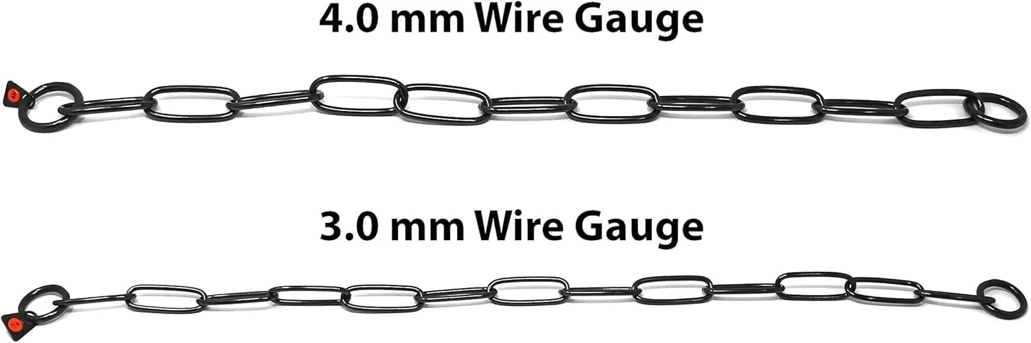 Herm Sprenger Black Stainless Steel Long Link Fur Saver