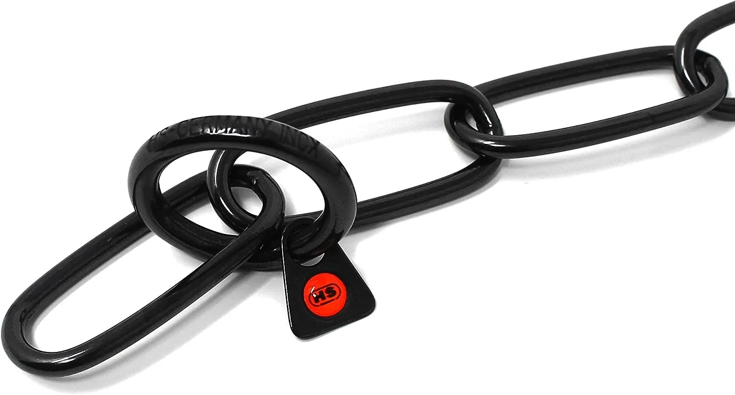 Herm Sprenger Black Stainless Steel Long Link Fur Saver