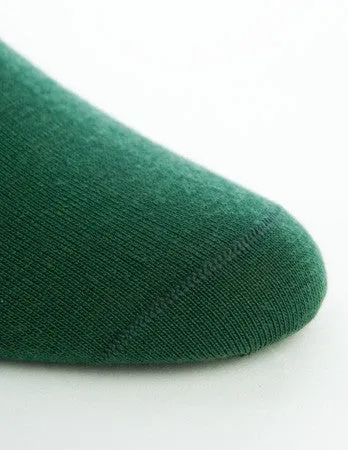 Hunter Green, Sky Blue and Navy Argyle Merino Wool Linked Toe Mid-Calf